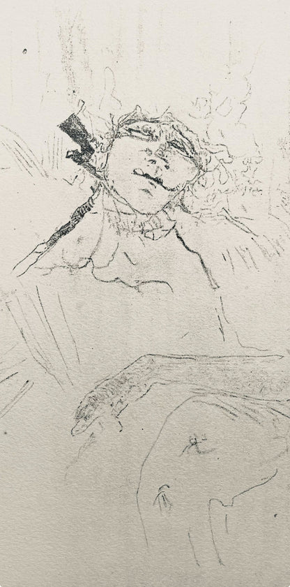 Henri De Toulouse-Lautrec, Composition, Yvette Guilbert Vue Par Toulouse-Lautrec, Lithograph