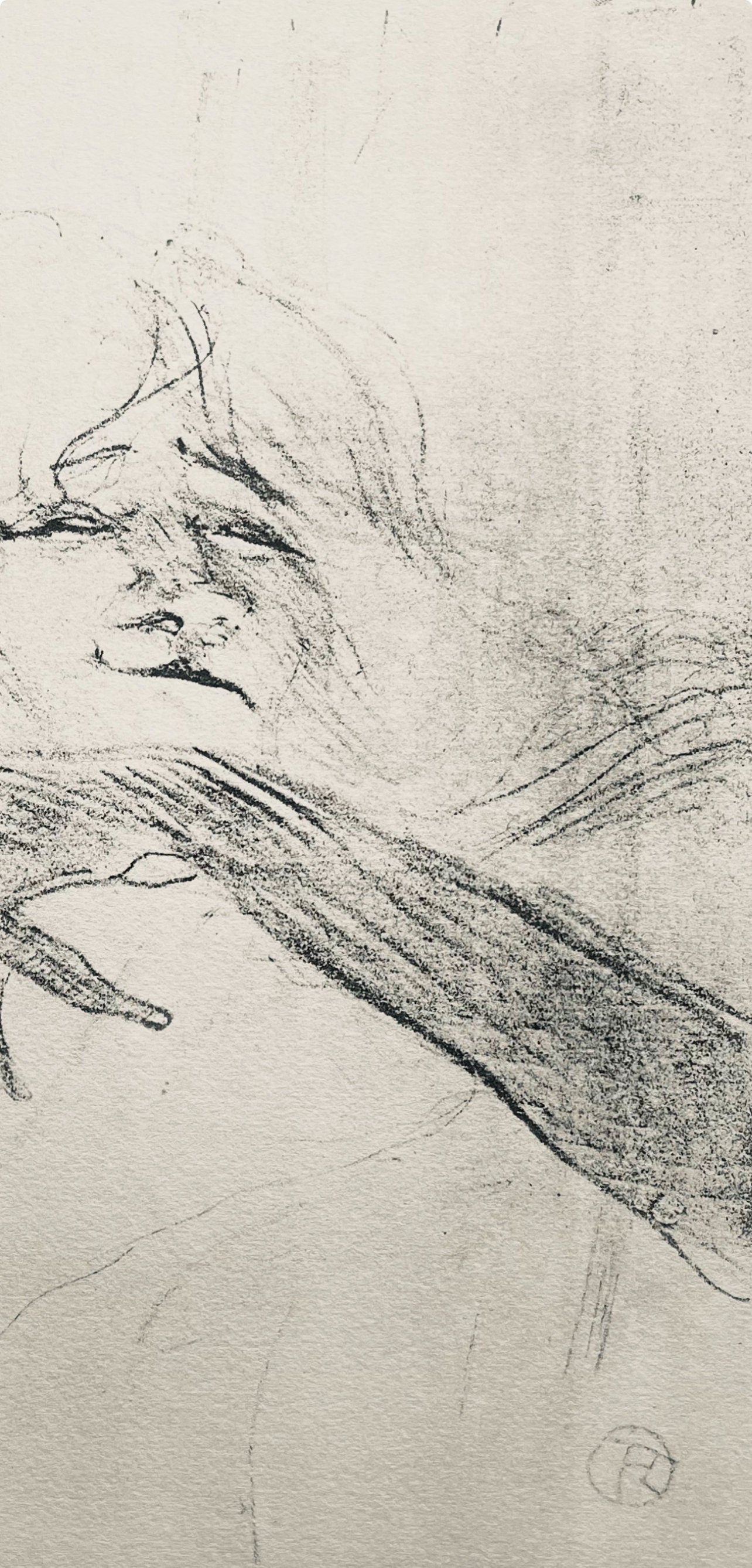 Henri De Toulouse-Lautrec, Composition, Yvette Guilbert Vue Par Toulouse-Lautrec, Lithograph