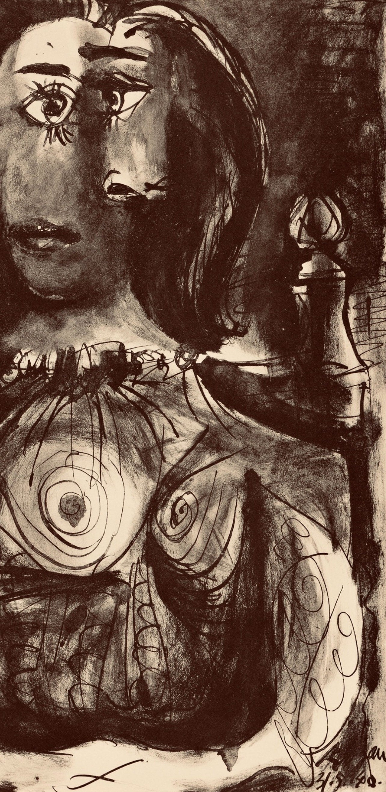 Pablo Picasso, Composition, Carnet De Dessins De Picasso, Cahiers Dart, Lithograph