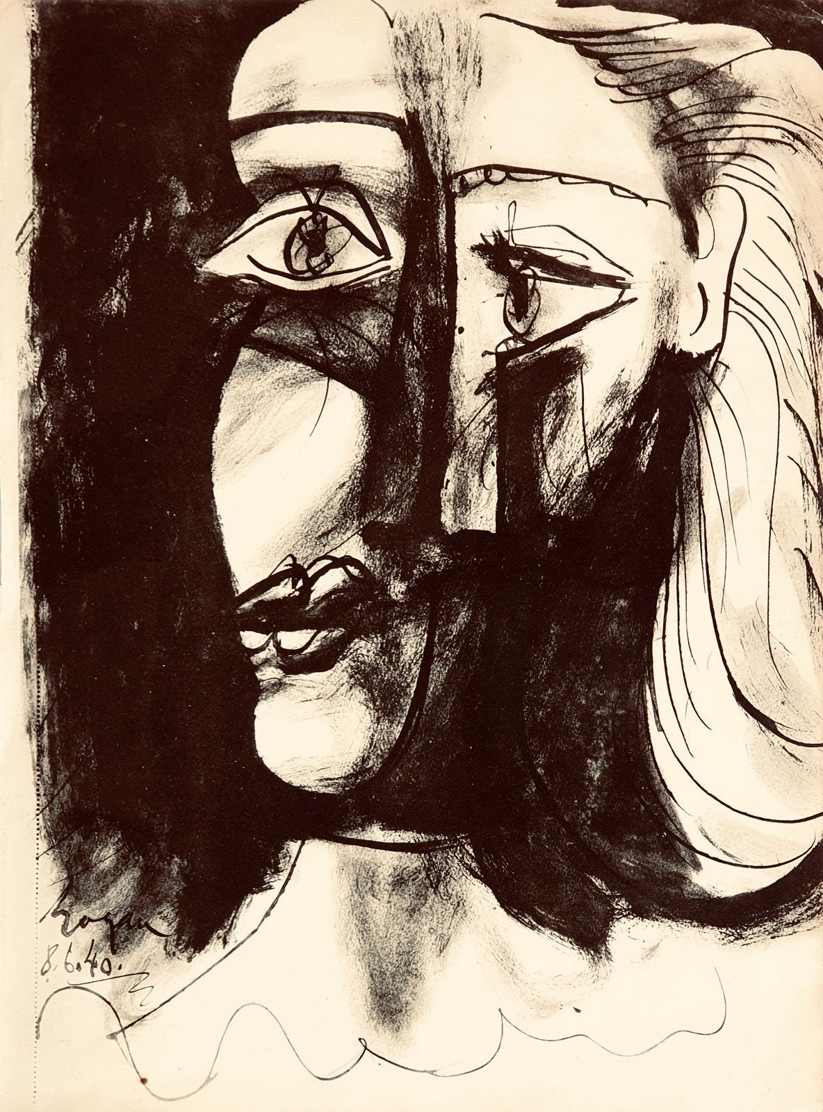 Pablo Picasso, Composition, Carnet De Dessins De Picasso, Cahiers Dart, Lithograph