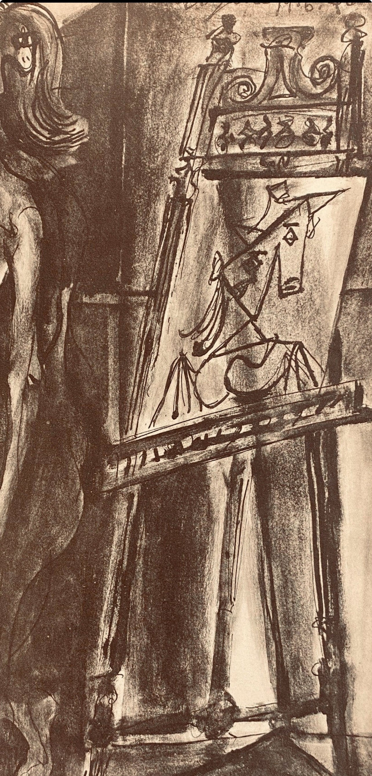 Pablo Picasso, Composition, Carnet De Dessins De Picasso, Cahiers Dart, Lithograph