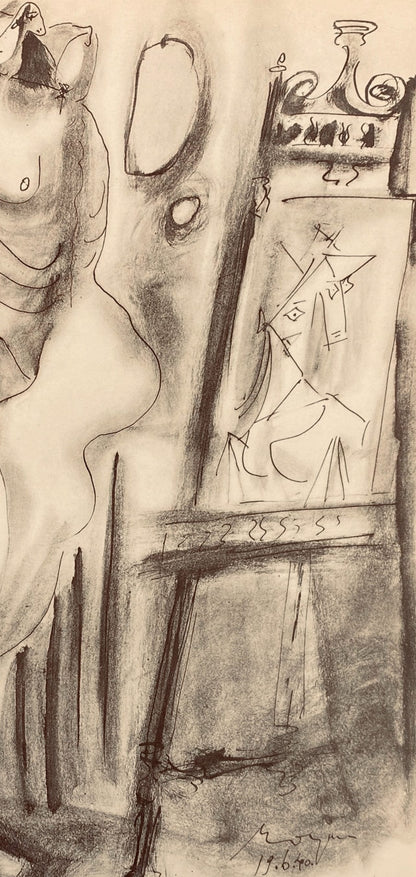 Pablo Picasso, Composition, Carnet De Dessins De Picasso, Cahiers Dart, Lithograph
