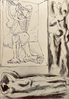 Pablo Picasso, Composition, Carnet De Dessins De Picasso, Cahiers Dart, Lithograph