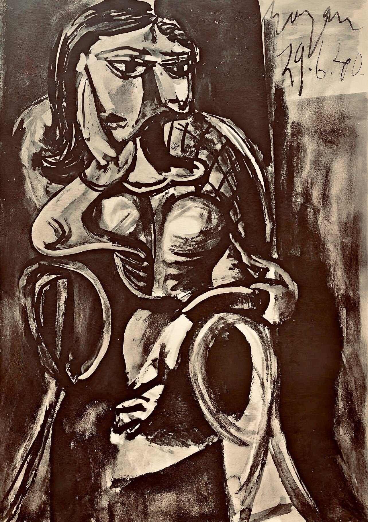 Pablo Picasso, Composition, Carnet De Dessins De Picasso, Cahiers Dart, Lithograph