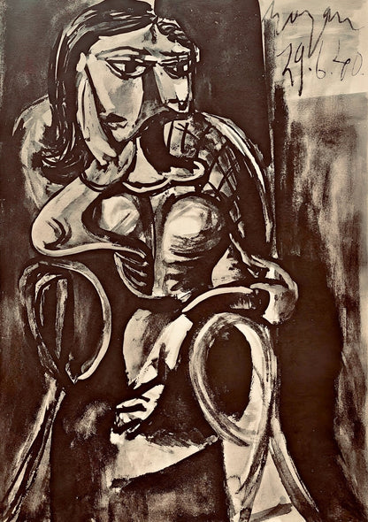 Pablo Picasso, Composition, Carnet De Dessins De Picasso, Cahiers Dart, Lithograph