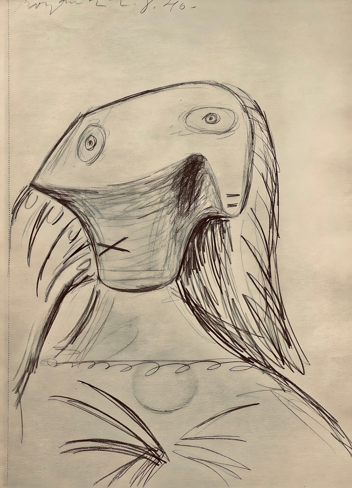 Pablo Picasso, Composition, Carnet De Dessins De Picasso, Cahiers Dart, Lithograph