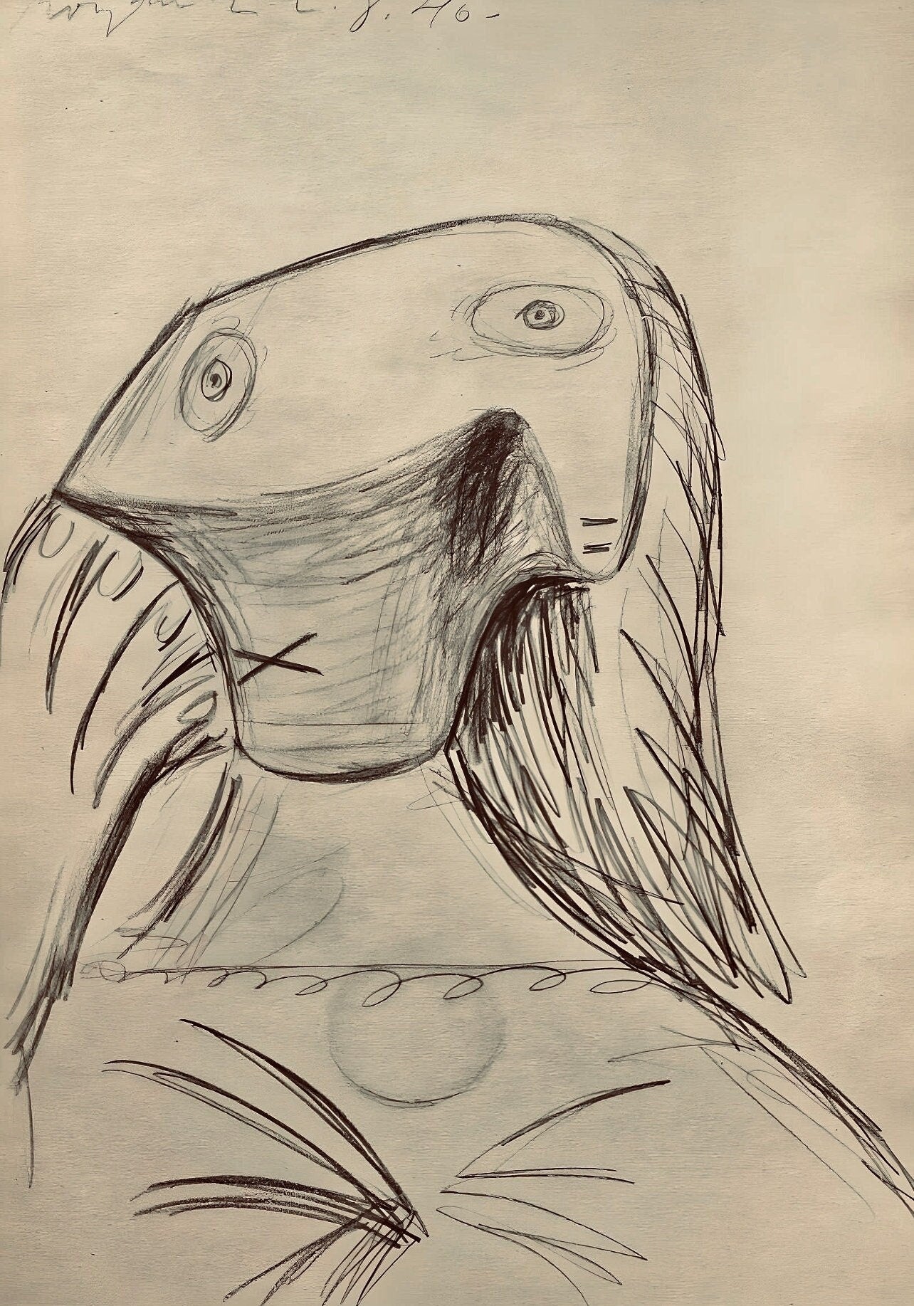 Pablo Picasso, Composition, Carnet De Dessins De Picasso, Cahiers Dart, Lithograph