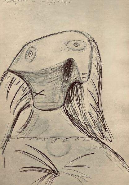 Pablo Picasso, Composition, Carnet De Dessins De Picasso, Cahiers Dart, Lithograph