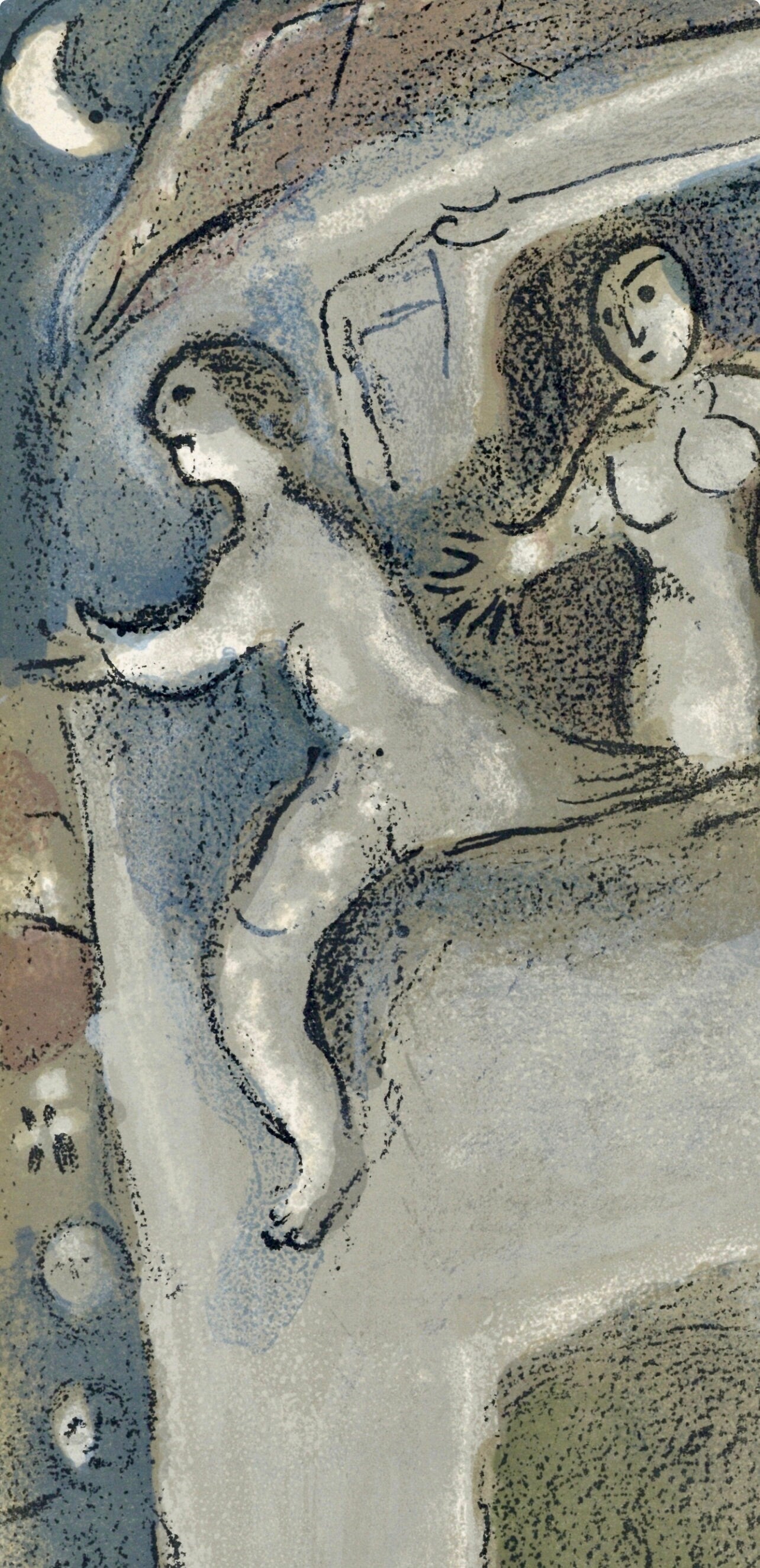 Marc Chagall, David (Mourlot 117-46; Cramer 25), Drawings From The Bible By Marc Chagall, Verve: