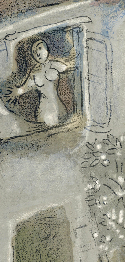 Marc Chagall, David (Mourlot 117-46; Cramer 25), Drawings From The Bible By Marc Chagall, Verve: