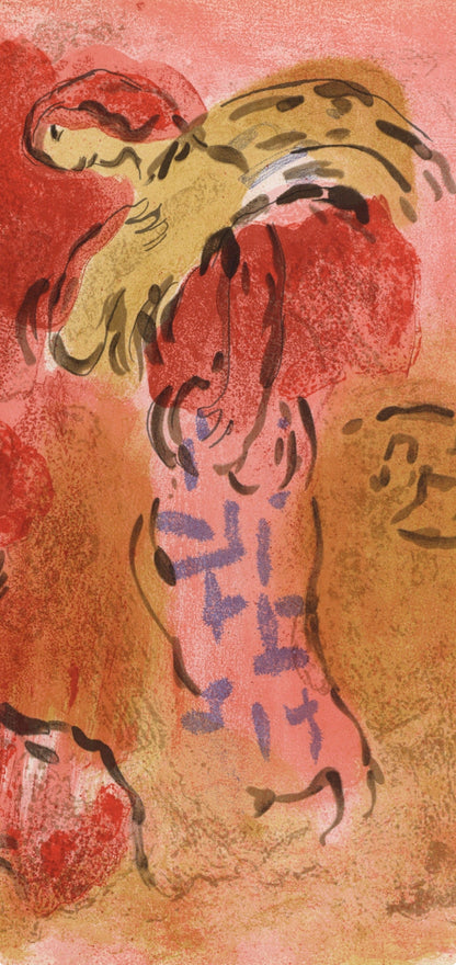 Marc Chagall, Ruth Gleaning (Mourlot 117-46; Cramer 25), Drawings From The Bible By Marc Chagall,