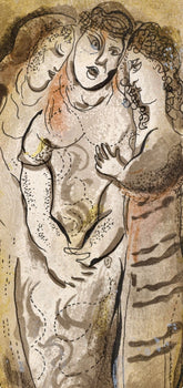 Marc Chagall, Naomi And Her Daughters-In-Law (Mourlot 117-46; Cramer 25), Drawings From The Bible,