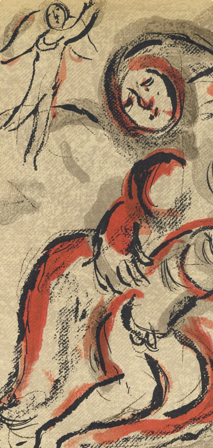 Marc Chagall, Hagar In The Desert (Mourlot 117-46; Cramer 25), Drawings From The Bible, Verve: