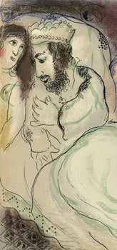 Marc Chagall, Sarah And Abimelech (Mourlot 117-46; Cramer 25), Drawings From The Bible, Verve: