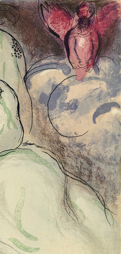 Marc Chagall, Sarah And Abimelech (Mourlot 117-46; Cramer 25), Drawings From The Bible, Verve: