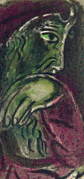 Marc Chagall, Job In Despair (Mourlot 117-46; Cramer 25), Drawings From The Bible By Marc Chagall,