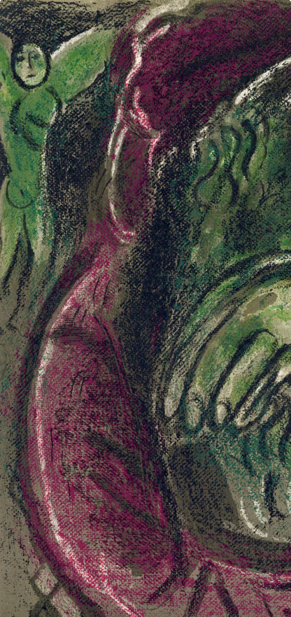 Marc Chagall, Job In Despair (Mourlot 117-46; Cramer 25), Drawings From The Bible By Marc Chagall,