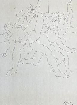 Pablo Picasso, Four Ballet Dancers (Orozco 95), Picasso: Fifteen Drawings, Lithograph