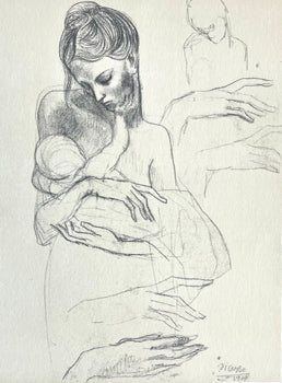 Pablo Picasso, Mother And Child (Orozco 95), Picasso: Fifteen Drawings, Lithograph