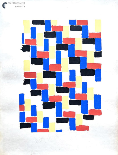 Sonia Delaunay, Planche No. 5, Compositions, Couleurs, Ides: Sonia Delaunay, Lithograph