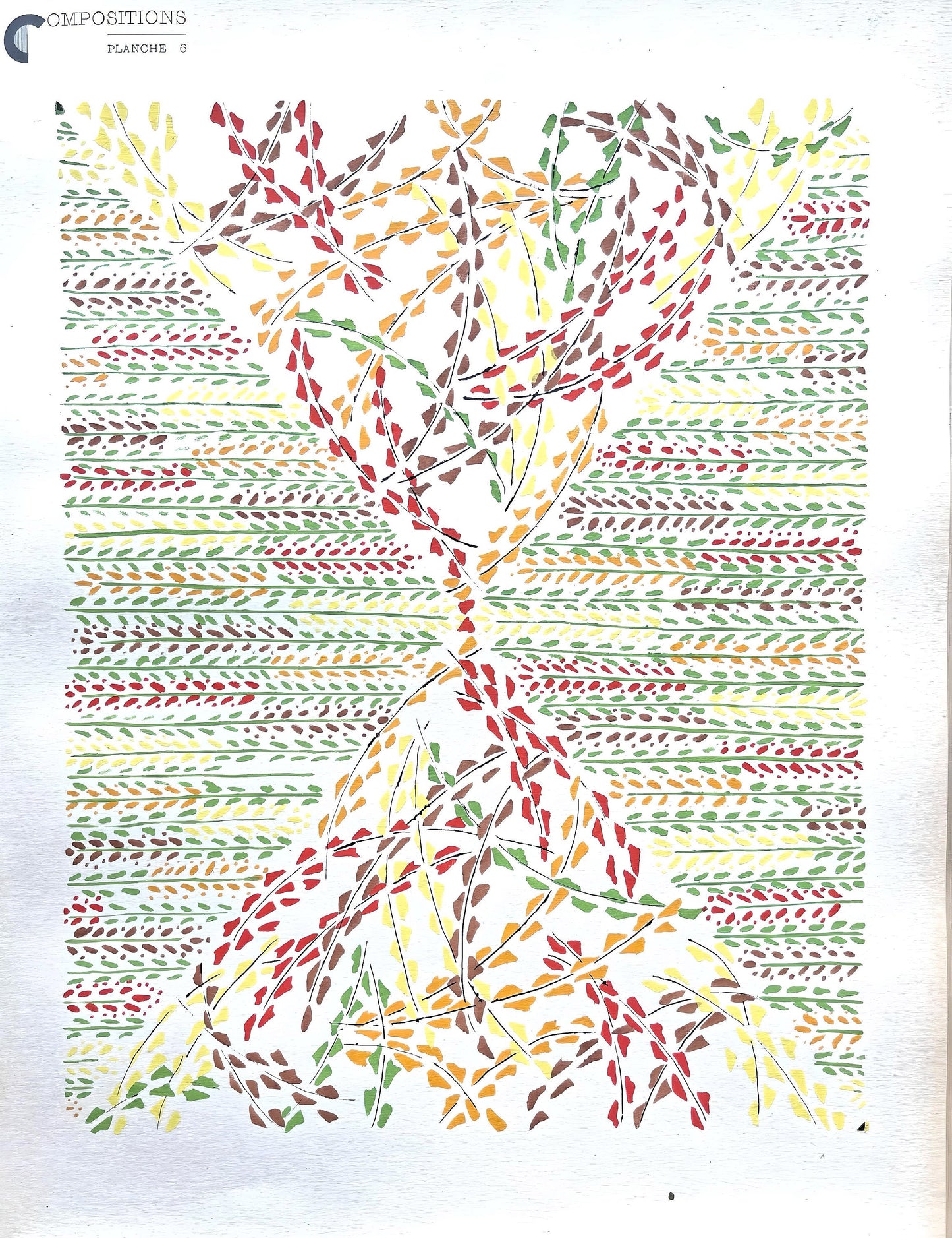 Sonia Delaunay, Planche No. 6, Compositions, Couleurs, Ides: Sonia Delaunay, Lithograph