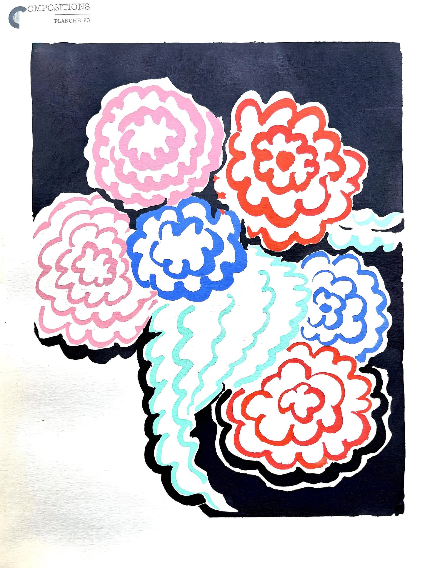 Sonia Delaunay, Planche No. 20, Compositions, Couleurs, Ides: Sonia Delaunay, Lithograph