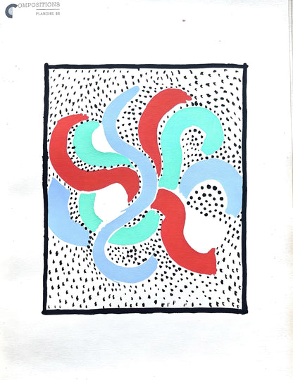 Sonia Delaunay, Planche No. 28, Compositions, Couleurs, Ides: Sonia Delaunay, Lithograph