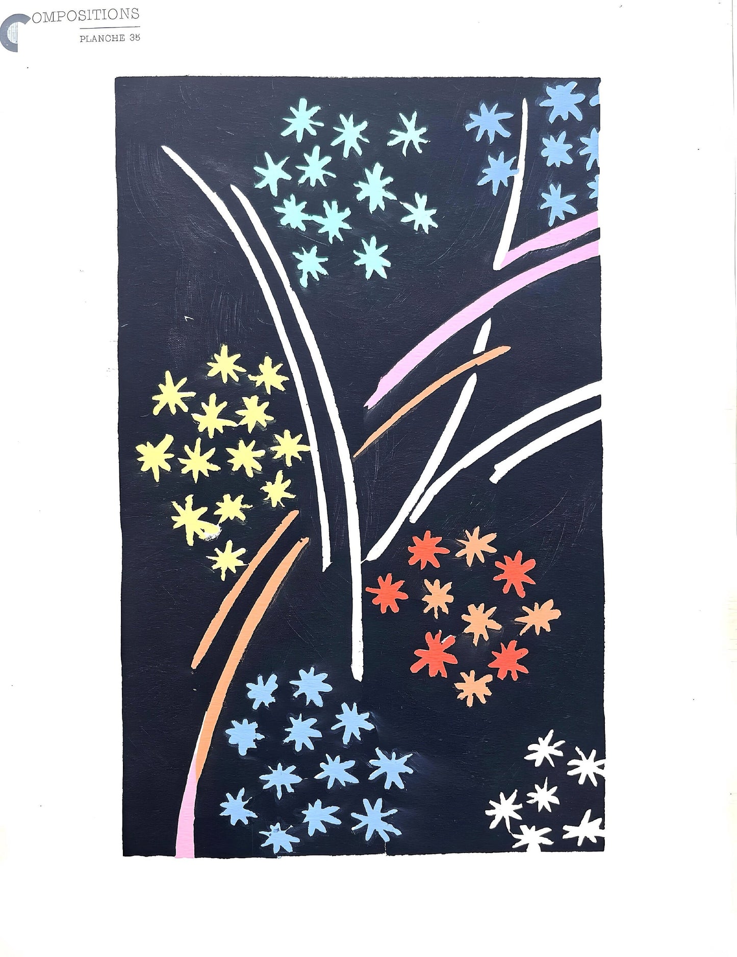 Sonia Delaunay, Planche No. 35, Compositions, Couleurs, Ides: Sonia Delaunay, Lithograph