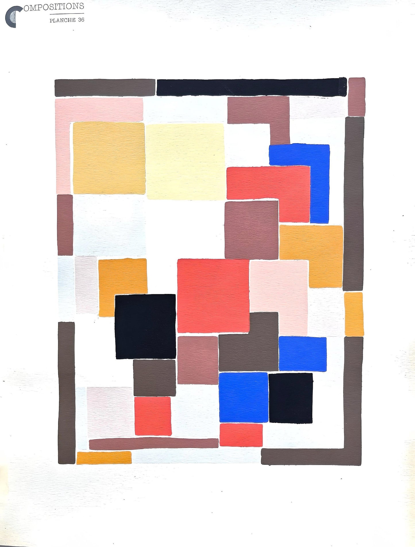 Sonia Delaunay, Planche No. 36, Compositions, Couleurs, Ides: Sonia Delaunay, Lithograph