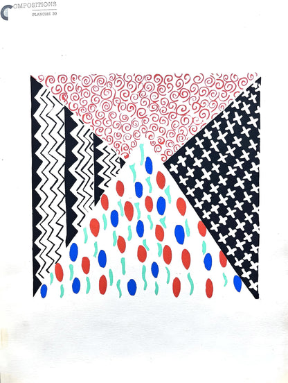 Sonia Delaunay, Planche No. 39, Compositions, Couleurs, Ides: Sonia Delaunay, Lithograph