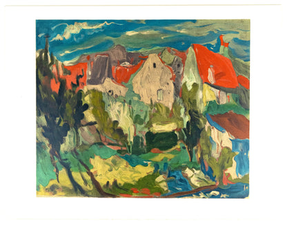 Cham Soutine, Paysage Cagnes, Soutine, Collection Pierre Lvy, Lithograph