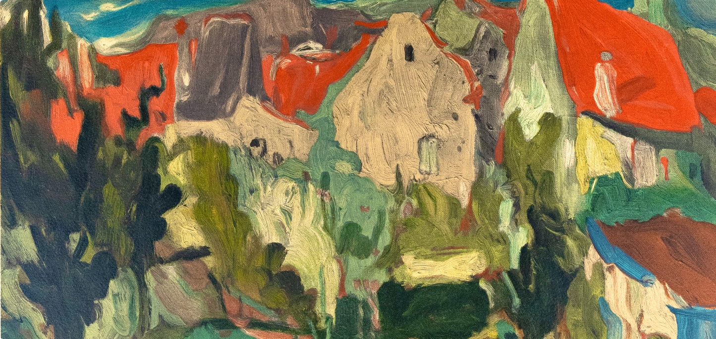 Cham Soutine, Paysage Cagnes, Soutine, Collection Pierre Lvy, Lithograph