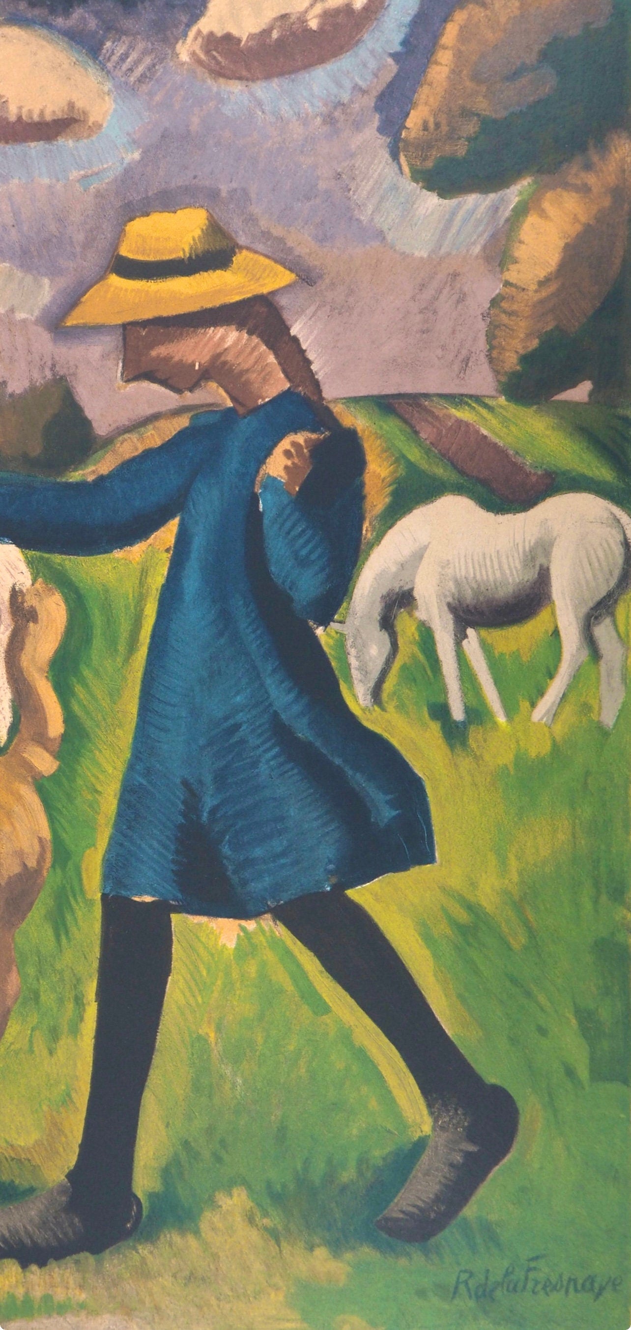 Roger De La Fresnaye, Gardeuse De Moutons, Roger De La Fresnaye, Collection Pierre Lvy, Lithograph