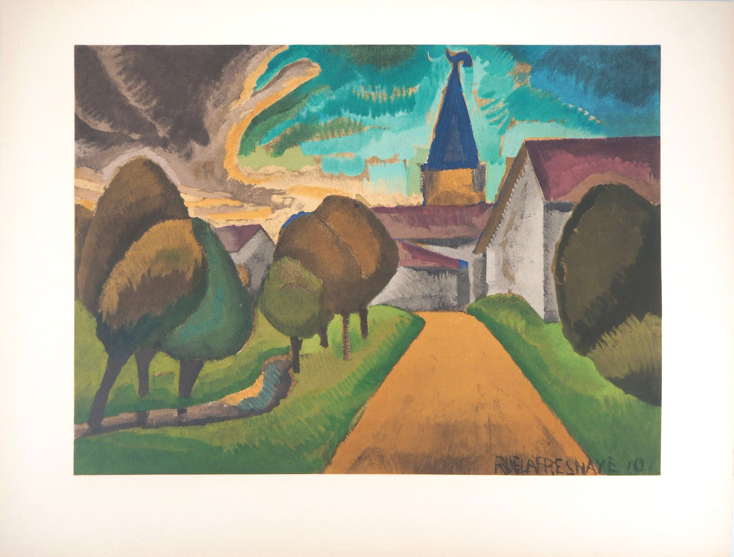 Roger De La Fresnaye, L'Entre Du Village, Roger De La Fresnaye, Collection Pierre Lvy, Lithograph