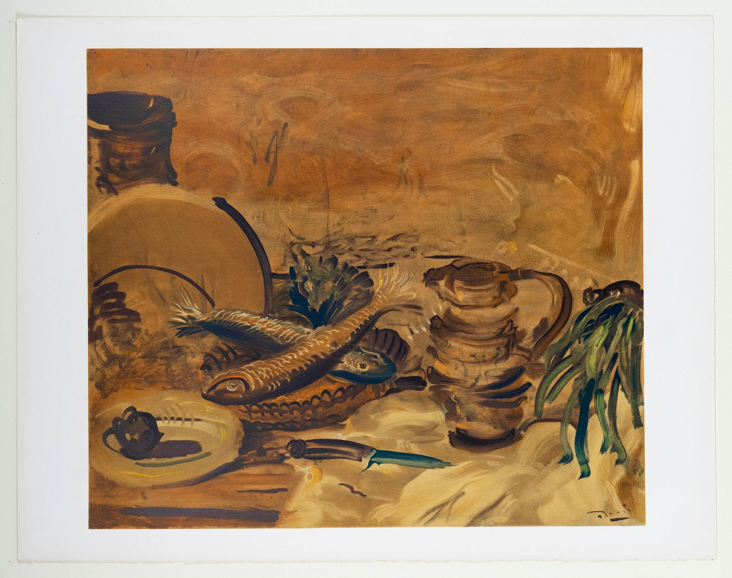 Andr Derain, Nature Morte Aux Poissons, Andr Derain, Collection Pierre Lvy, Lithograph
