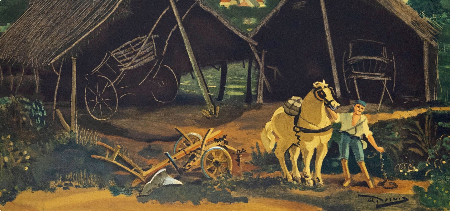 Andr Derain, Les Deux Hangars, Andr Derain, Collection Pierre Lvy, Lithograph