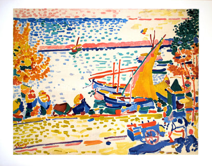 Andr Derain, Port De Collioure, Fauves, Collection Pierre Lvy, Lithograph
