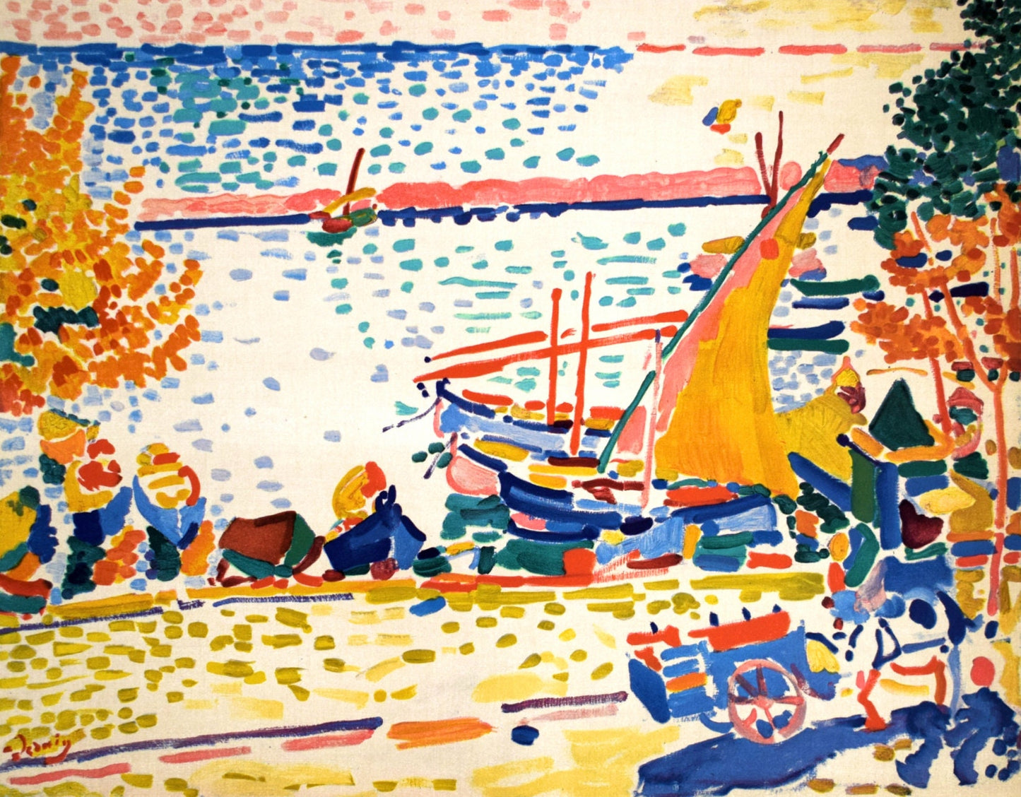 Andr Derain, Port De Collioure, Fauves, Collection Pierre Lvy, Lithograph