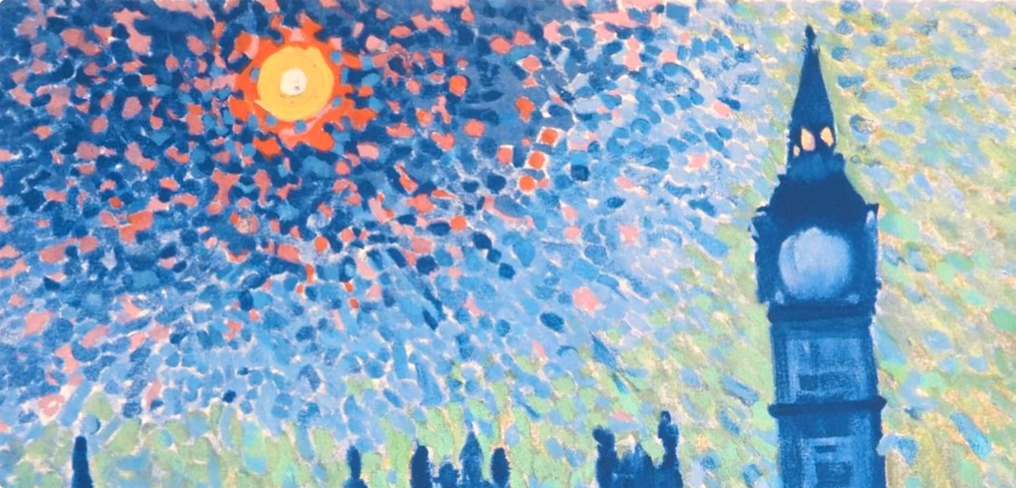 Andr Derain, Londres, La Tamise Et Big Ben, Fauves, Collection Pierre Lvy, Lithograph