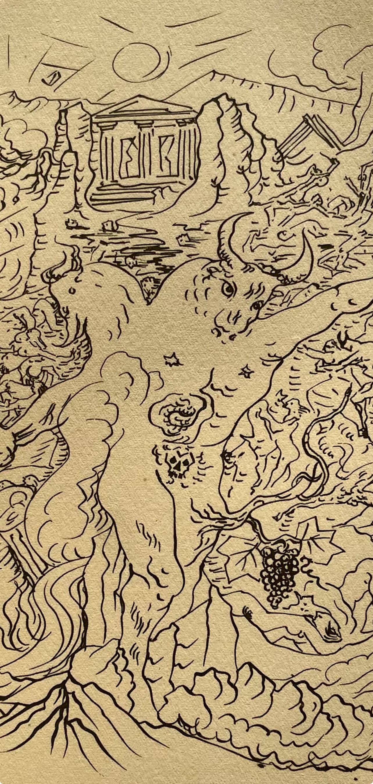 Andr Masson, La Grce Tragique, Masson Dessins, Lithograph