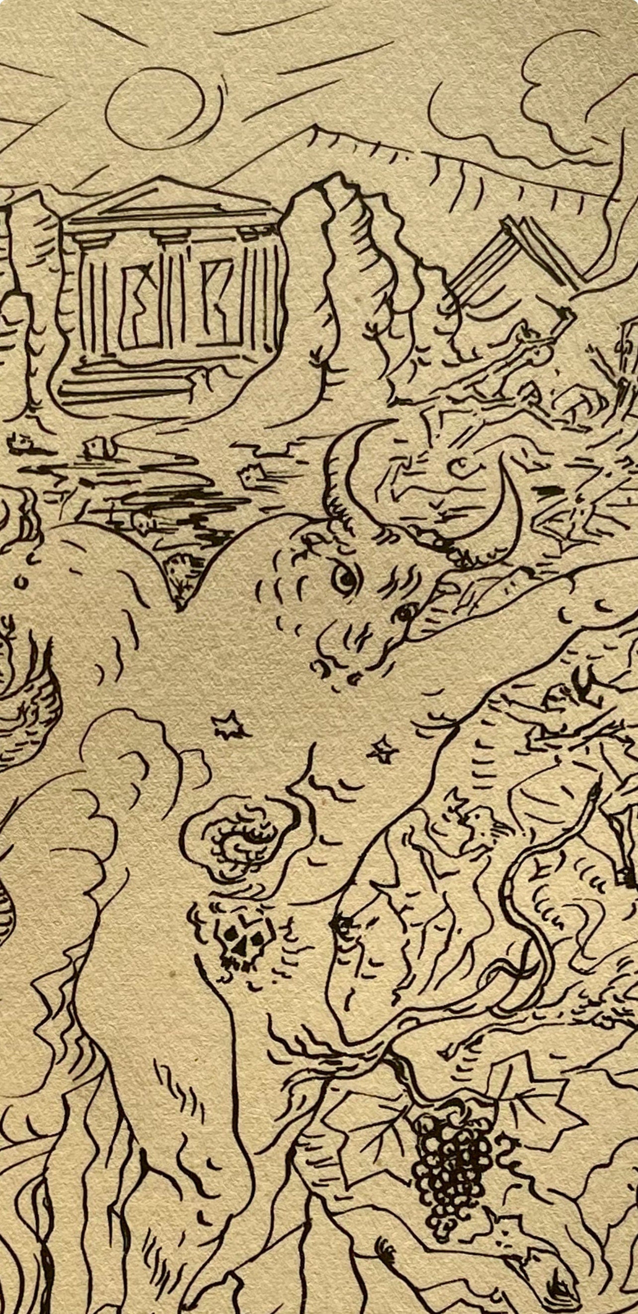 Andr Masson, La Grce Tragique, Masson Dessins, Lithograph