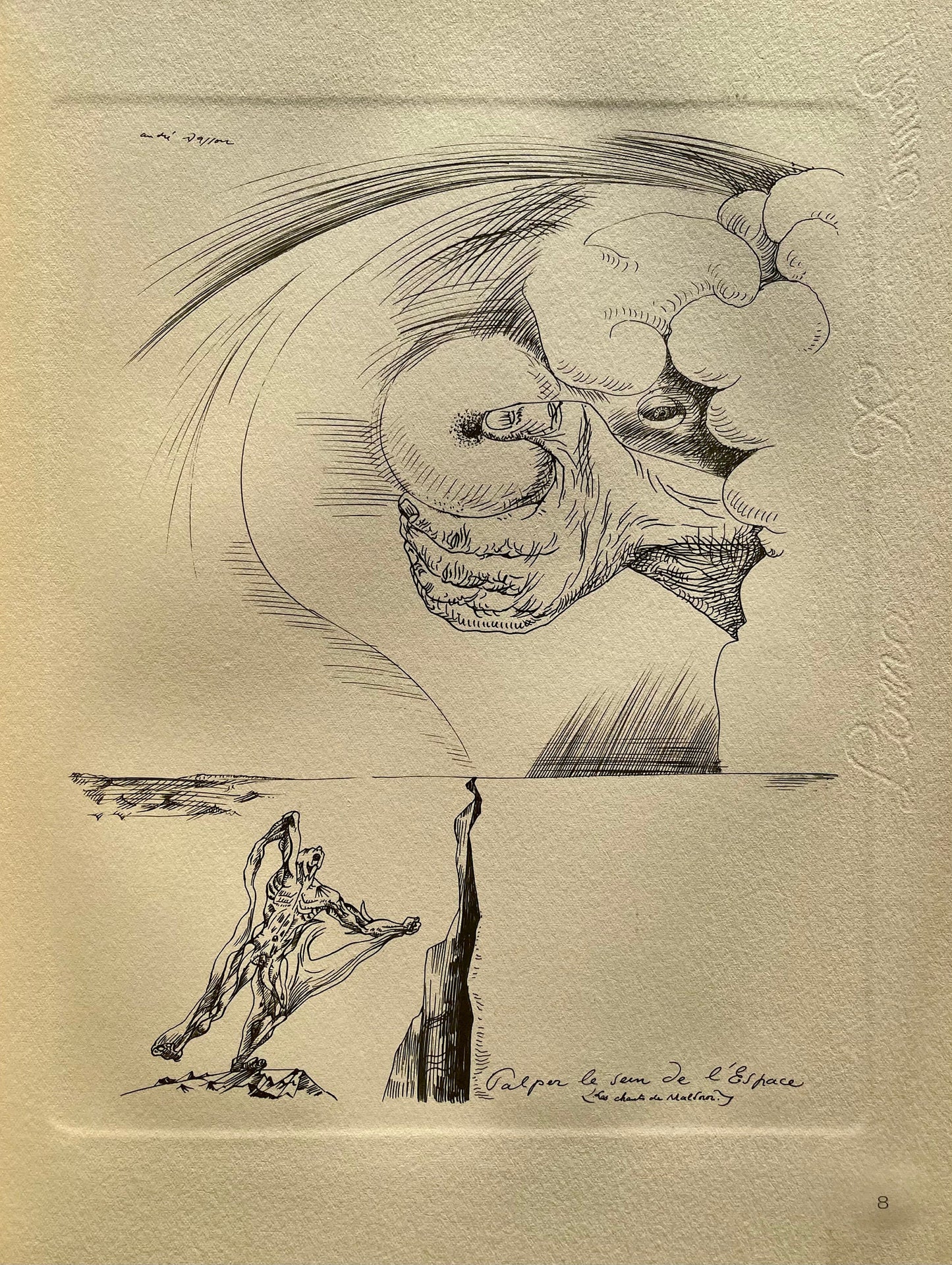 Andr Masson, Palper Le Sein De L'Espace, Masson Dessins, Lithograph