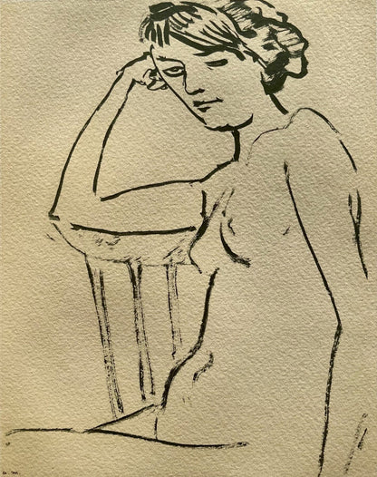 Albert Marquet, Nu La Chaise, Marquet, Lithograph