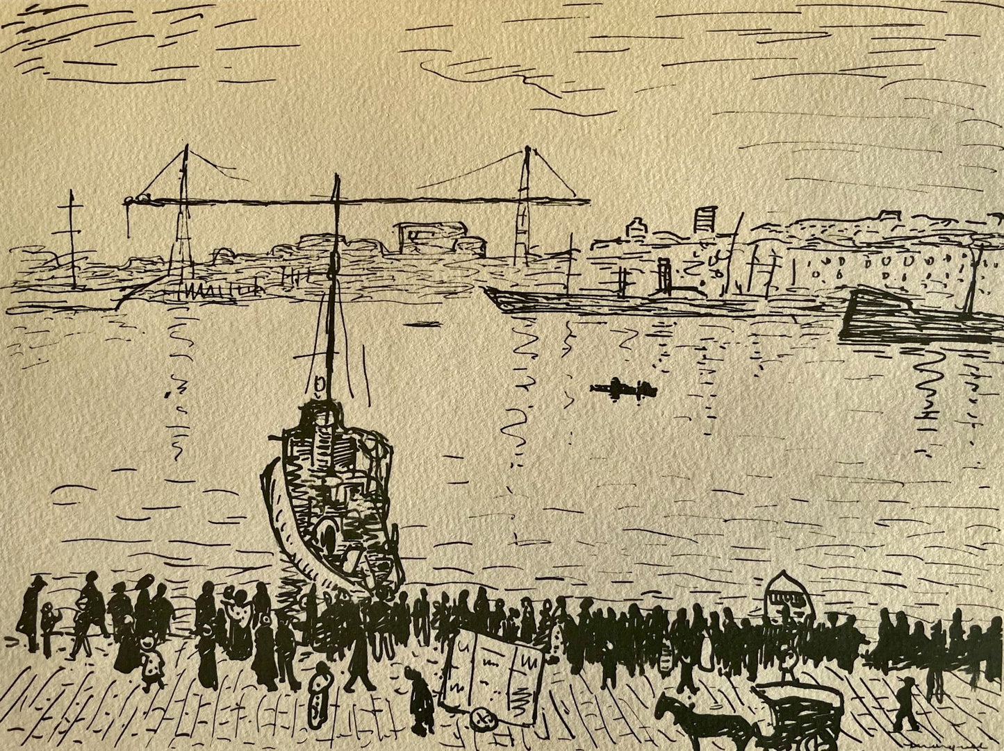 Albert Marquet, Marseille: Le Vieux Port, Marquet, Lithograph