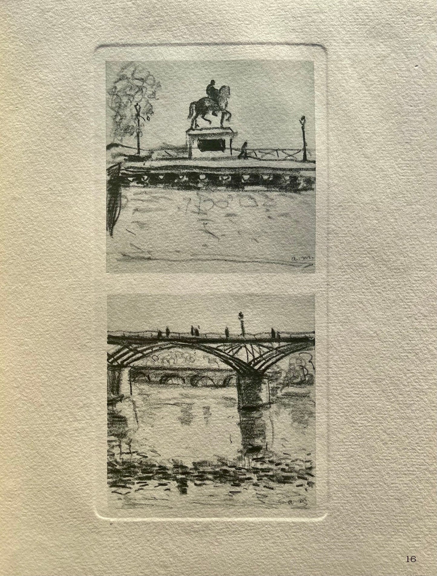Albert Marquet, Pont-Neuf Statue De Henri Iv. Pont Des Arts, Marquet, Lithograph