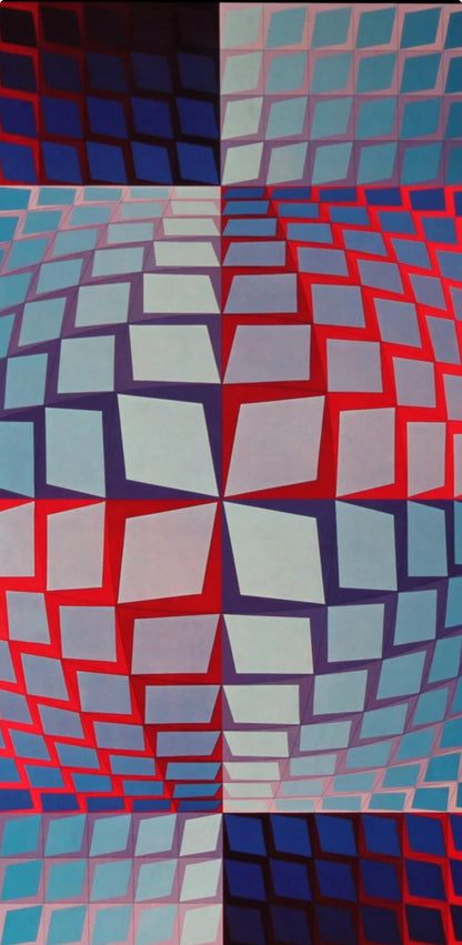 Victor Vasarely, Composition, Progressions I, Hliogravure