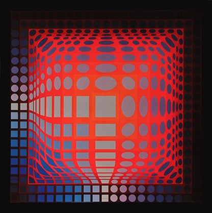 Victor Vasarely, Composition, Progressions I, Hliogravure