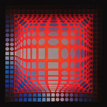 Victor Vasarely, Composition, Progressions I, Hliogravure