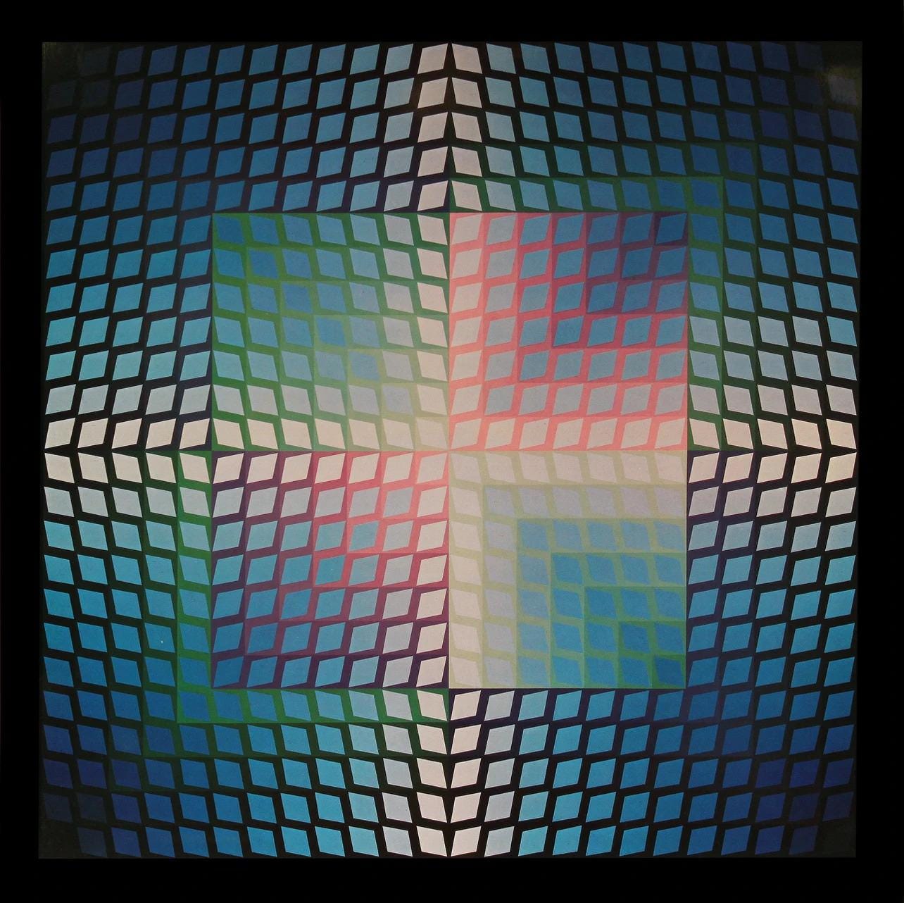 Victor Vasarely, Composition, Progressions I, Hliogravure