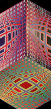 Victor Vasarely, Composition, Progressions I, Hliogravure
